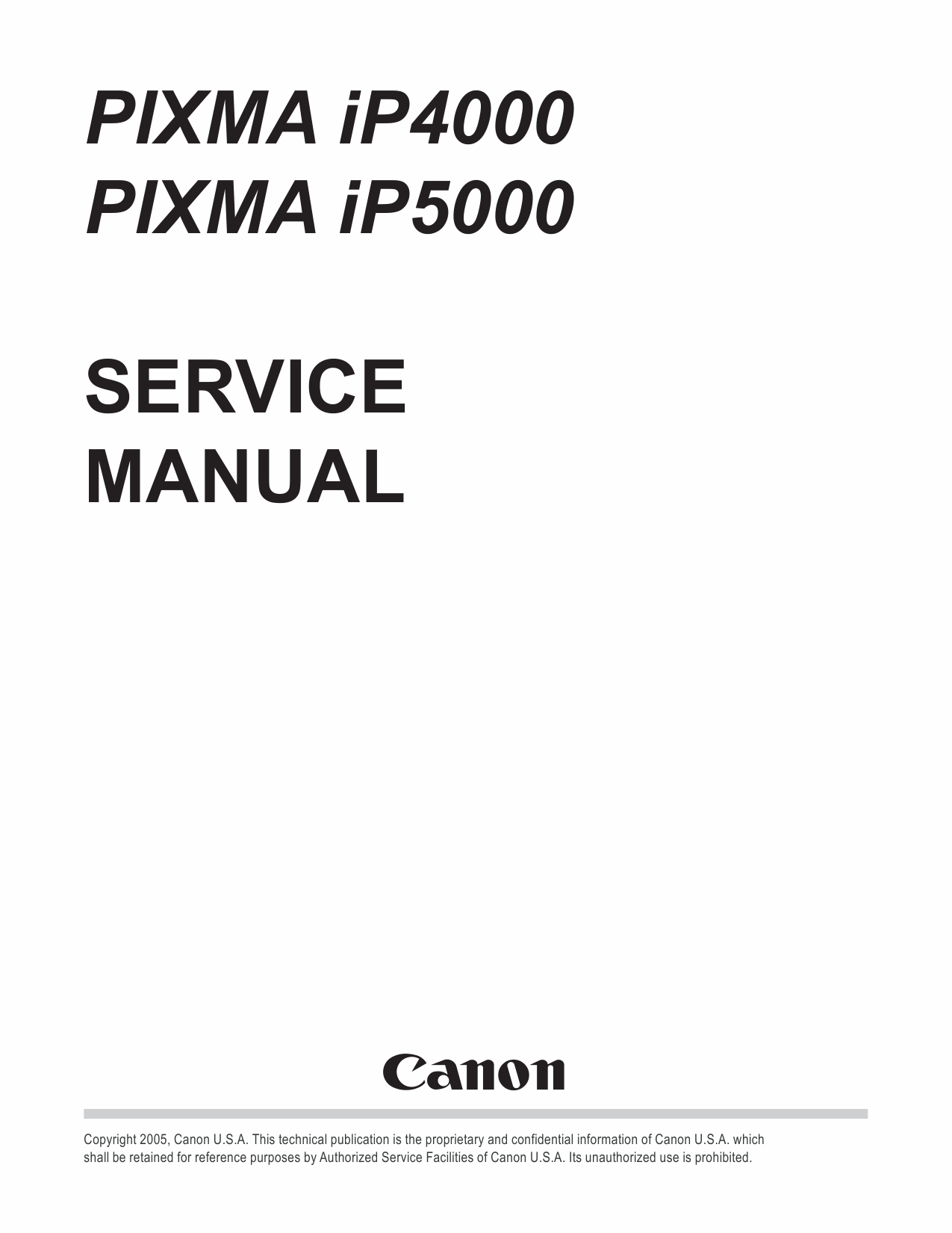 Canon PIXMA iP5000 Service Manual-1